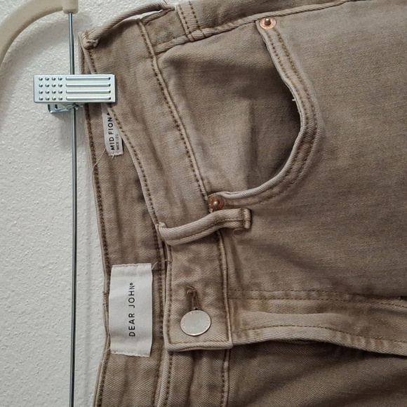 Dear John Mid Fiona Wide Leg Women's  Tan Jeans Size 30 High Rise - Picture 3 of 8